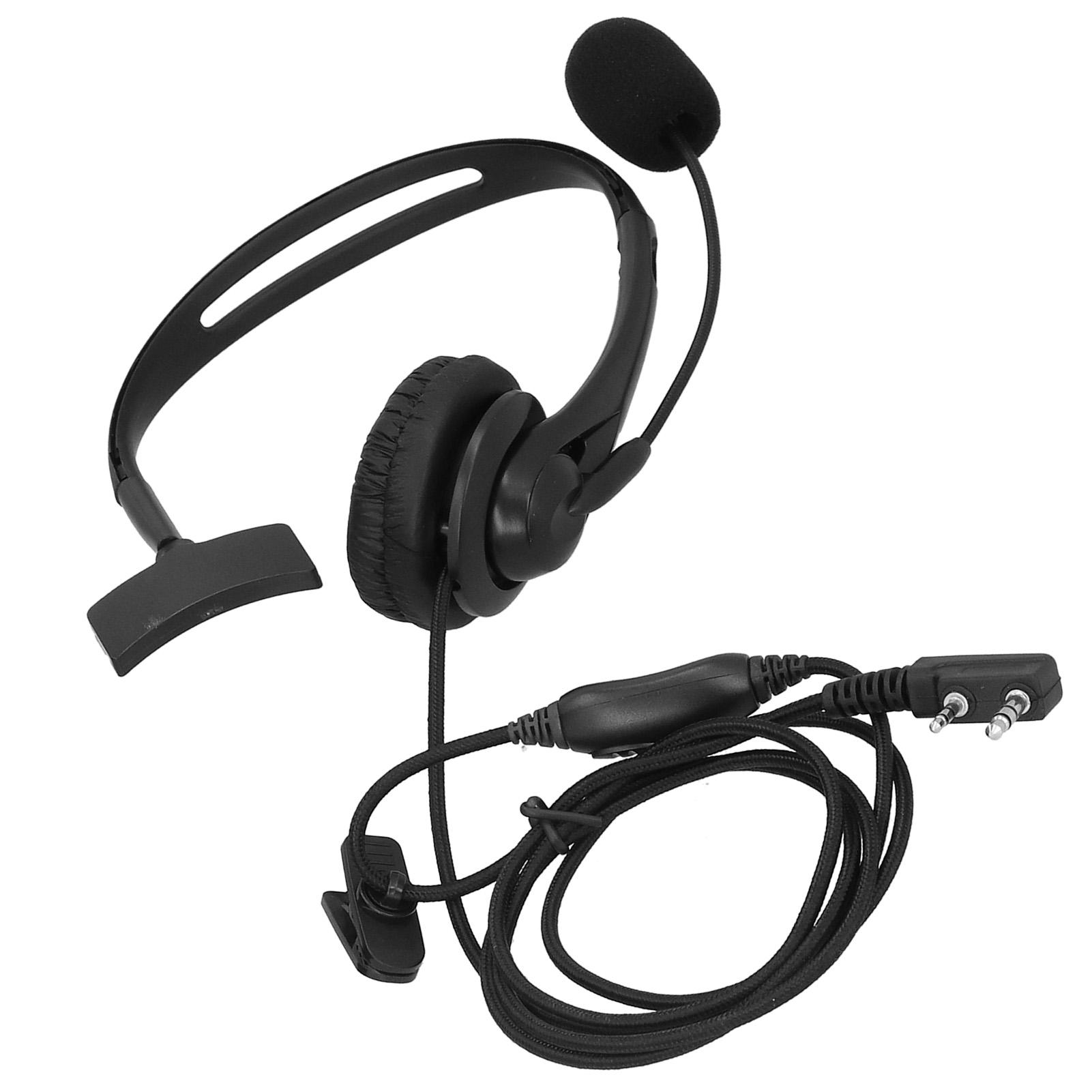 

KHead Walkie Talkie Headset with Microphone for VOX Function Single Side for Kenwood KPG27D THD7 TK208