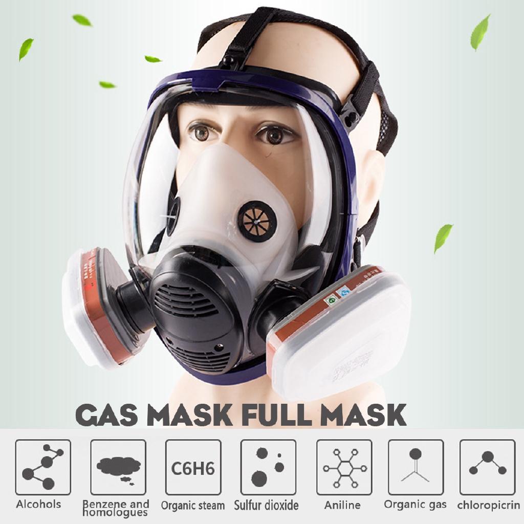 21 in 1 Chemische Gasmaske Chemische biologische radioaktive Kontamination Selbstansaugende Vollgesichtsmaske Gasmaske