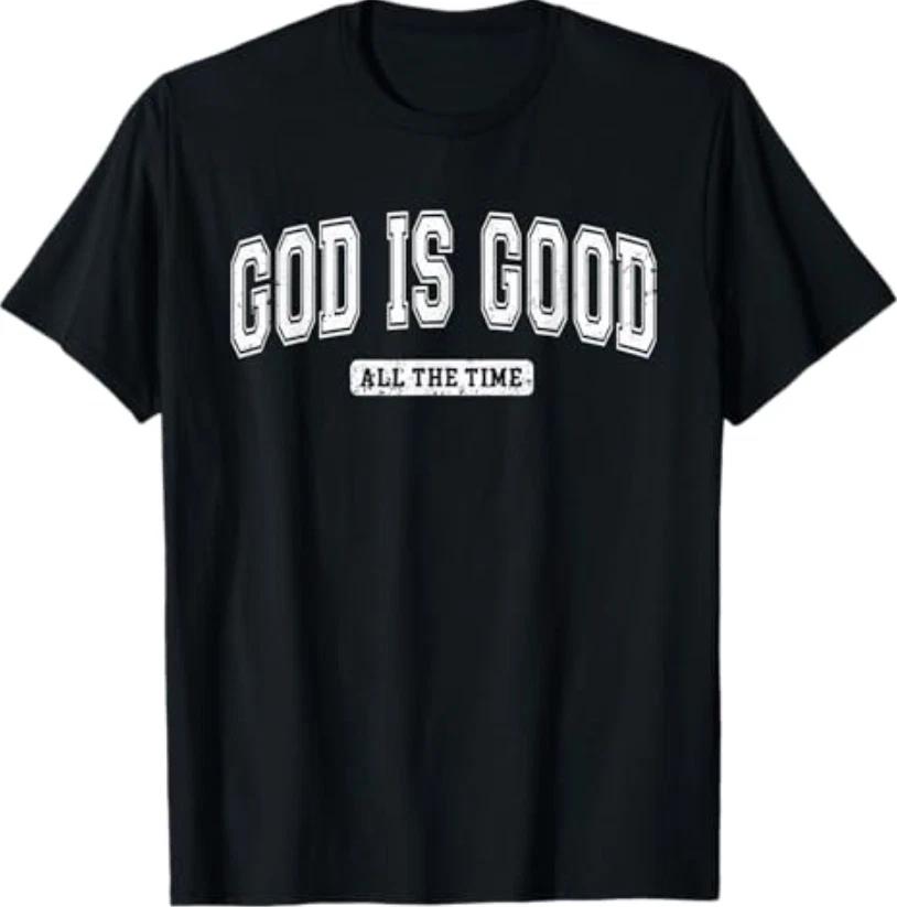 Vintage Retro Christian God is Good All The Time Jesus T-Shirt L