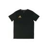 T Shirts Men's Black Base Gold Logo Crew Neck Moderate Straight Fit adiCSTS06P-BG
