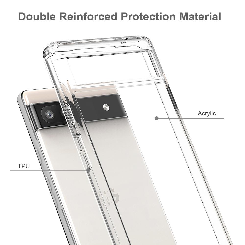 Transparent Phone Case for Google Pixel 9 8 7 6 Pro XL 8 7 6 Pro Funda Capa Light-weight TPU/PC Shockproof Cover For Pixel 5 5A 6A 7A 8A 9A