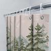 Forest Landscape Shower Curtain Nature Trees Mountain Backdrop Scenic Bathroom Decor Rustic Woodland Shower Curtain Greenery Bac