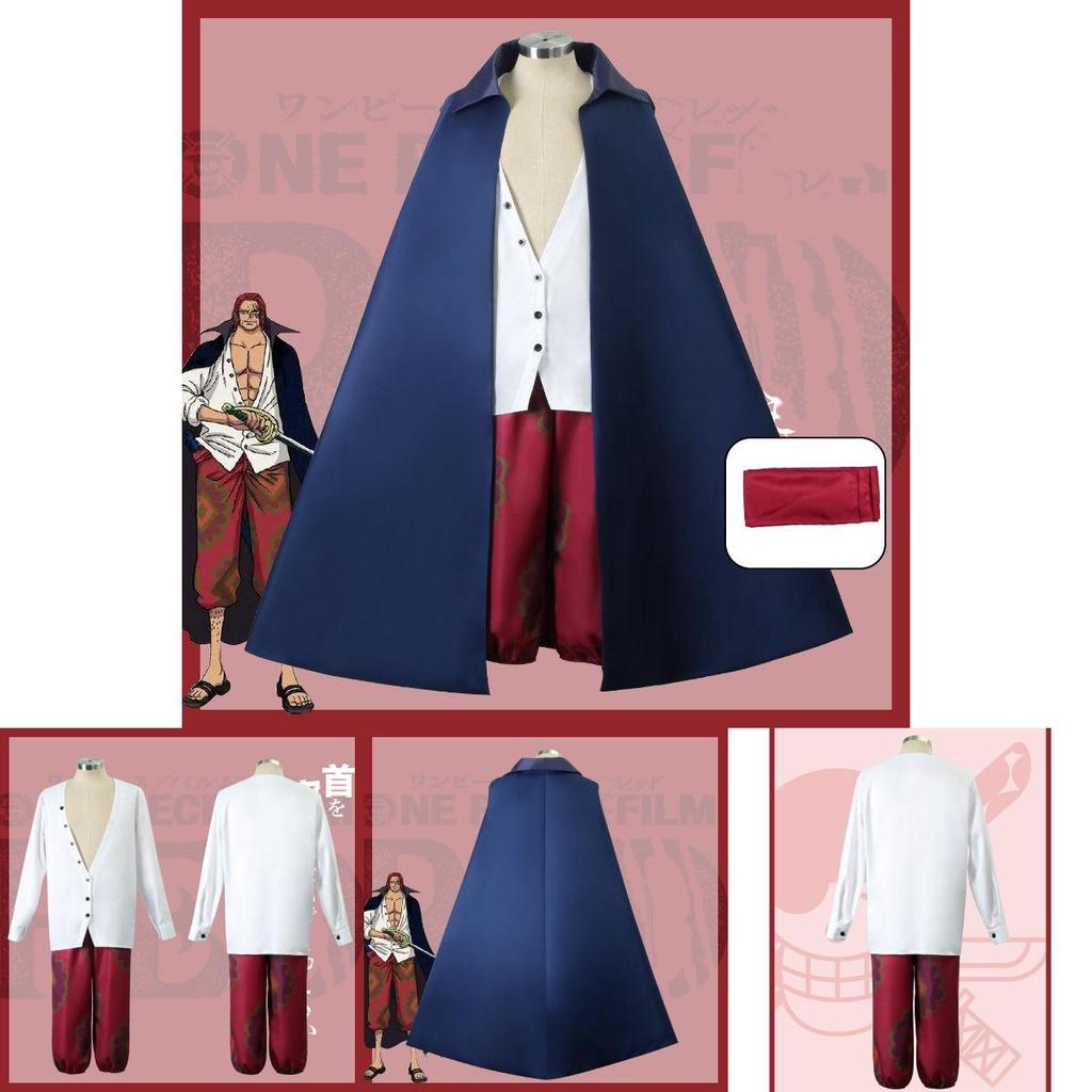 Role Play Outfit For Kids Adult One Piece Shanks Cosplay Costume Cloak