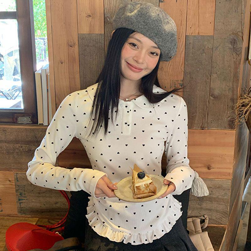 Autumn/Winter Pure Desire Style Spicy Girl Cropped Long-Sleeve T-shirt for Women - Slimming, Versatile Design Base Layer Top