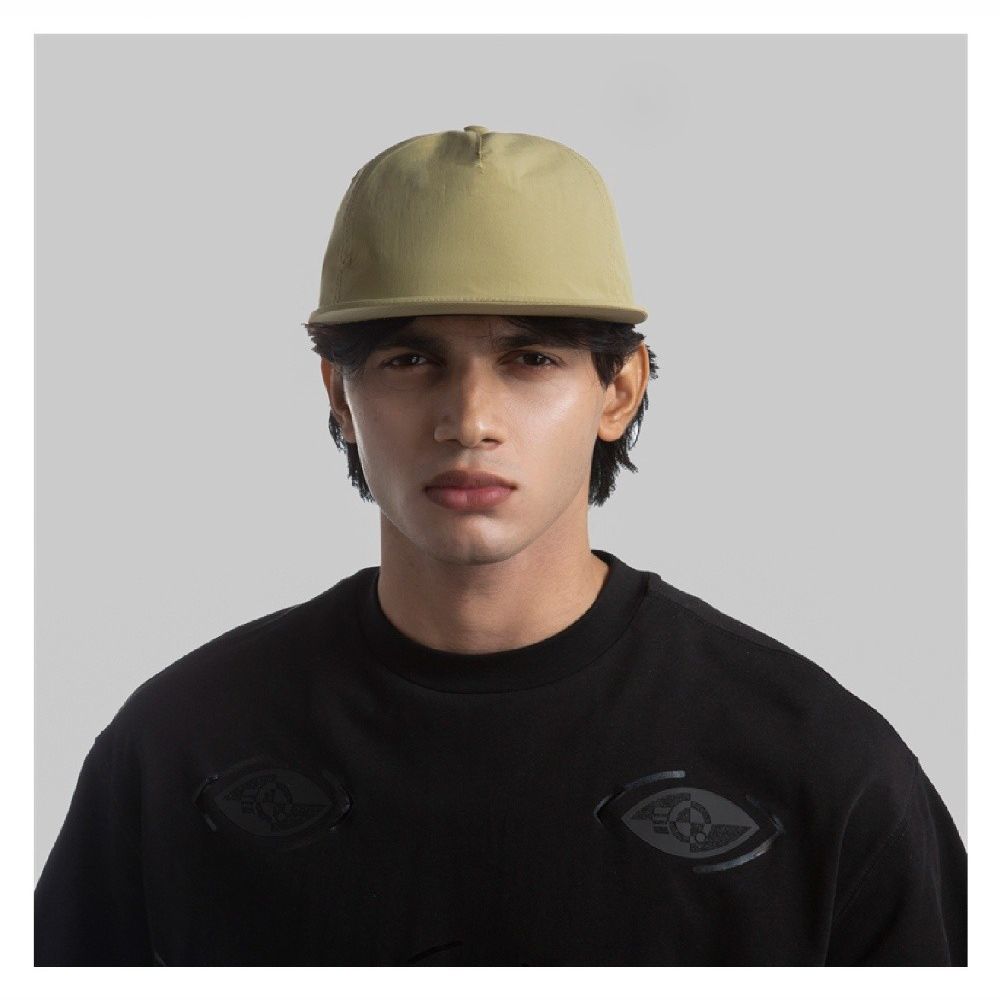 Flat Brim Baseball Hats Solid Color Trucker Hat Fashion 5 Panel Peaked Hat  for Men and Women