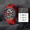 Quartz Watch with Date Silicone 3ATM Water Perfect for or Popular Analog Gift 0350 Men's Display, Strap, Resistance, Durable, Stylish, Simple, Casual,