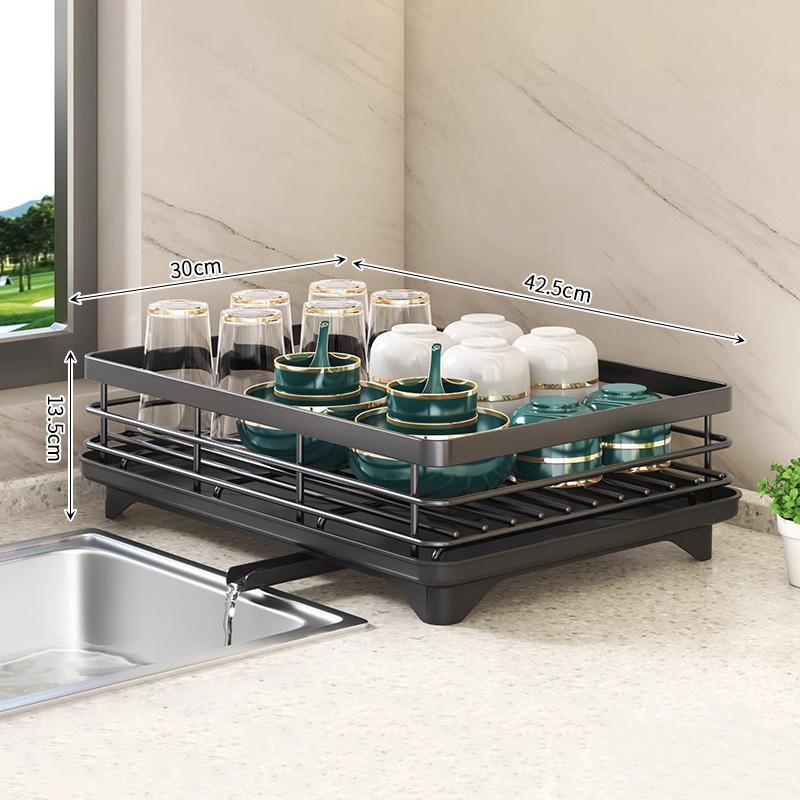 

1pc Kitchen Cutlery Storage Rack Bowl Plate Organizer Multifunction Large Capacity Dish Drying Rack Tableware Kitchenware Holder