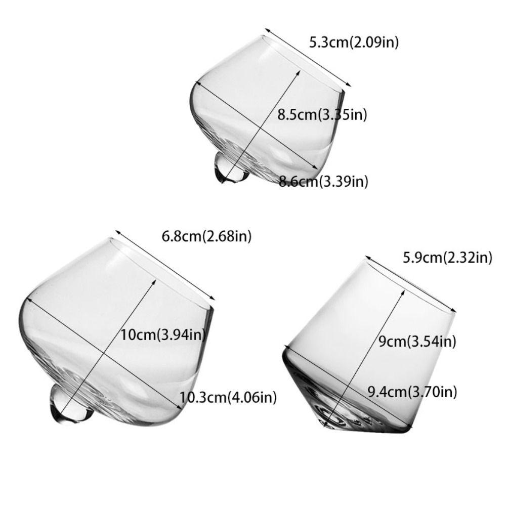 Rotating Irregular Whiskey Wine Glass Transparent Whiskey Liquor Glasses Cognac Glasses Cup  Beer