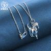 925 Sterling Silver Horse Pendant Necklace Jewelry
