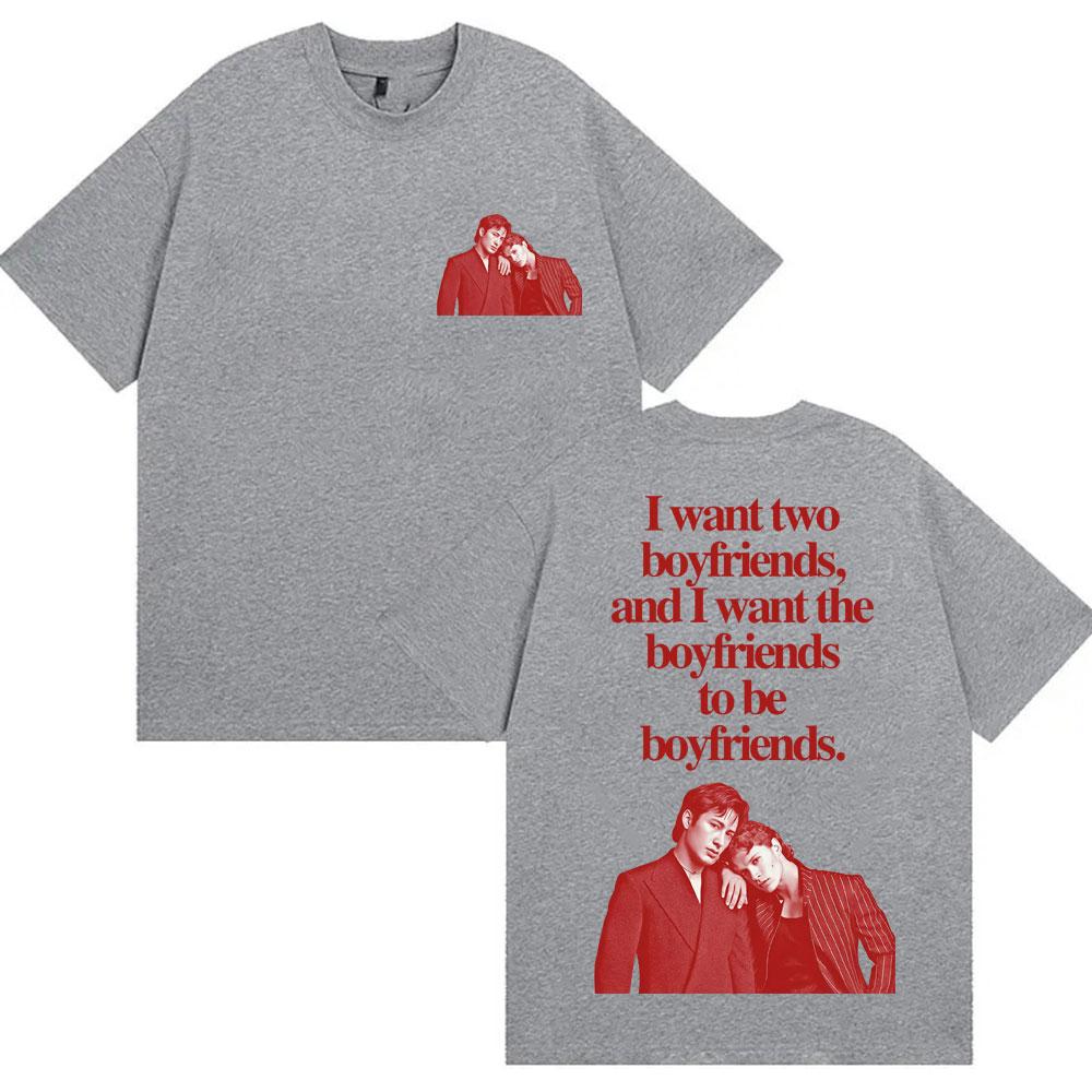 

2026 Heated Rivalry Hollander I Want Two Boyfriends Print Tshirt Unisex Women Fashion Vintage T Shirt Cotton Casual Tshirts S