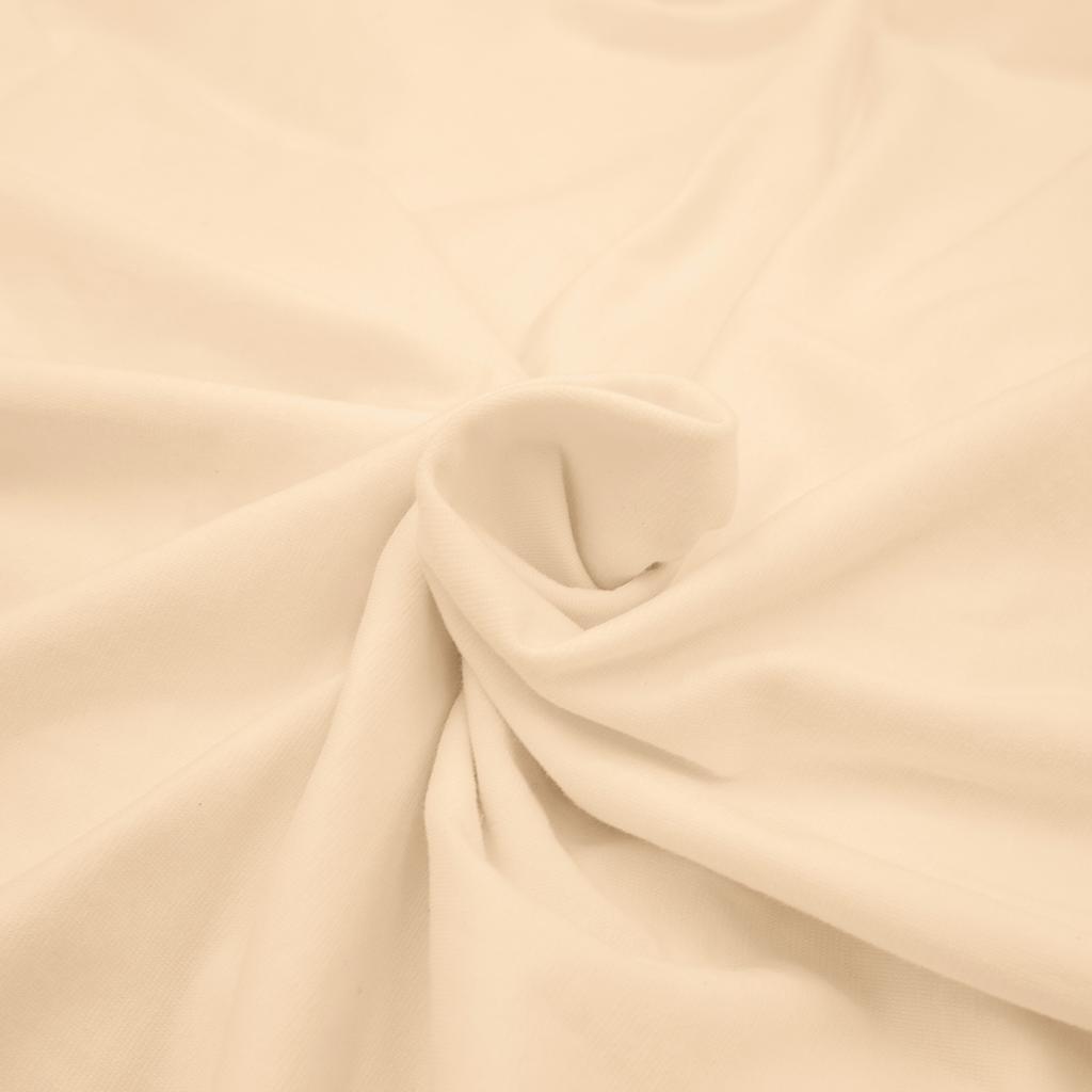 Fitted sheet 200x220 THICK COTTON JERSEY height 25cm light beige