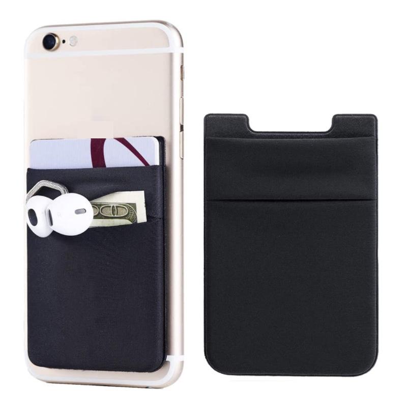 Einteiliger elastischer Lycra-Kartenhalter mit doppelter Lage und selbstklebender Rückseite für Handys