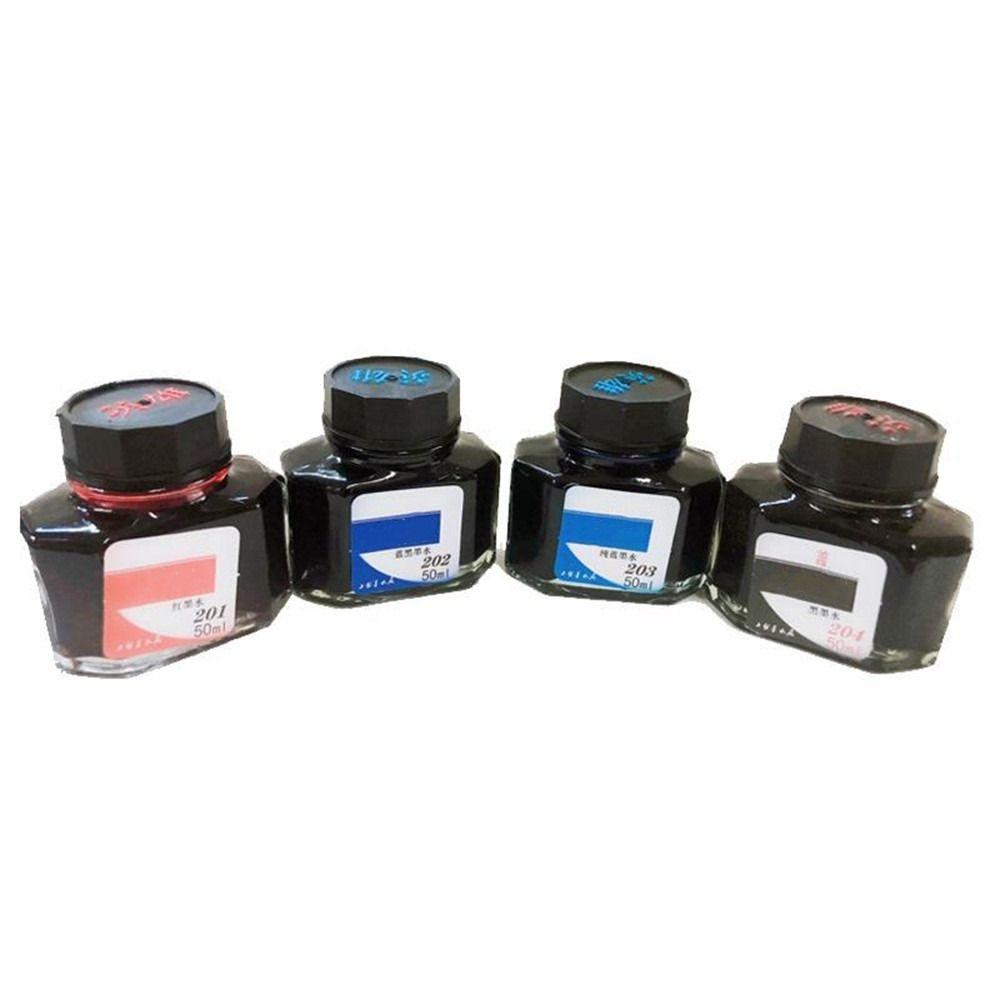 Smooth Writing Bottled Glass Red Blue Black Fountain Pen Ink Stationery Ink Pen Ink Fountain Ink