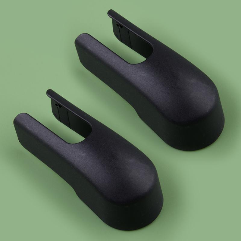 2pcs Car Auto Rear Windshield Wiper Arm Nut Cap Cover Fit for Fiat 500X 2015 2016 2017 2018 Black Plastic