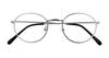 FUJIKON Casual Reading Glasses Boston Metal Frame Reading Glasses Senior Glasses Stylish Rimmed Classic Style R-12086 (Silver, 2.50)