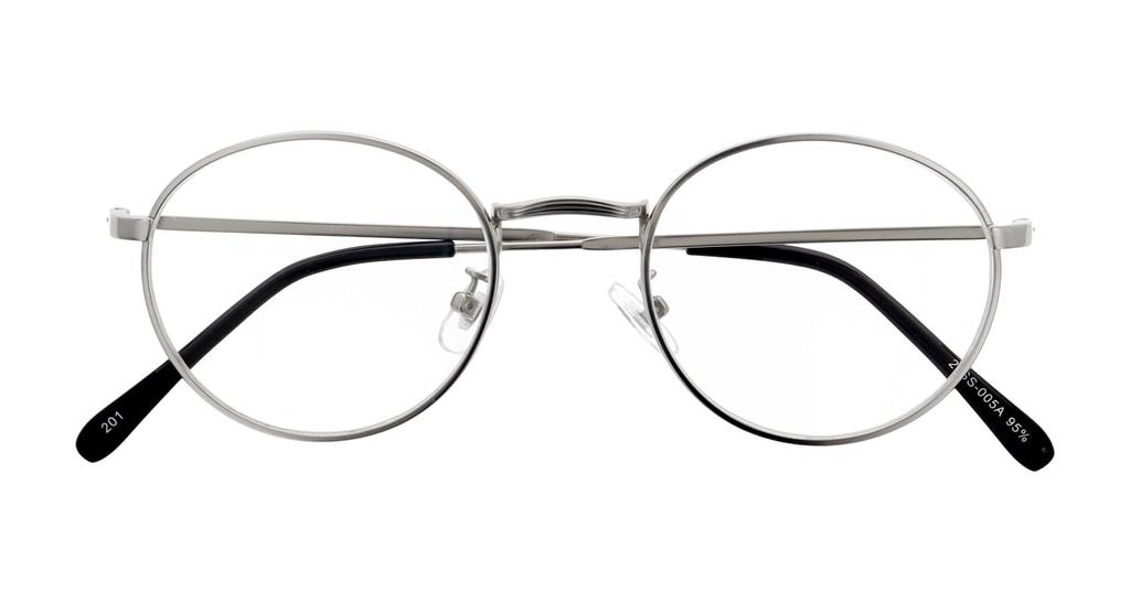 FUJIKON Casual Reading Glasses Boston Metal Frame Reading Glasses Senior Glasses Stylish Rimmed Classic Style R-12086 (Silver, 2.50)