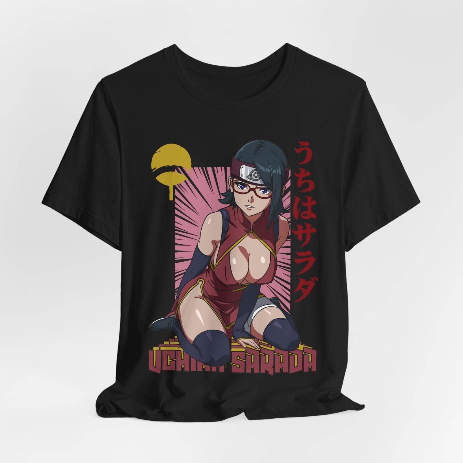 

Sarada Sexy Waifu T-Shirt Mens Womens Tees Top Tee Tops, Anime Graphic T-Shirt Mens Womens Tees Top, Unisex Jersey Short Sleeve Shirt, S