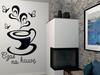 Naklejki do kuchni naklejka filiżanki kawa coffee serca 100 x 50 cm g263