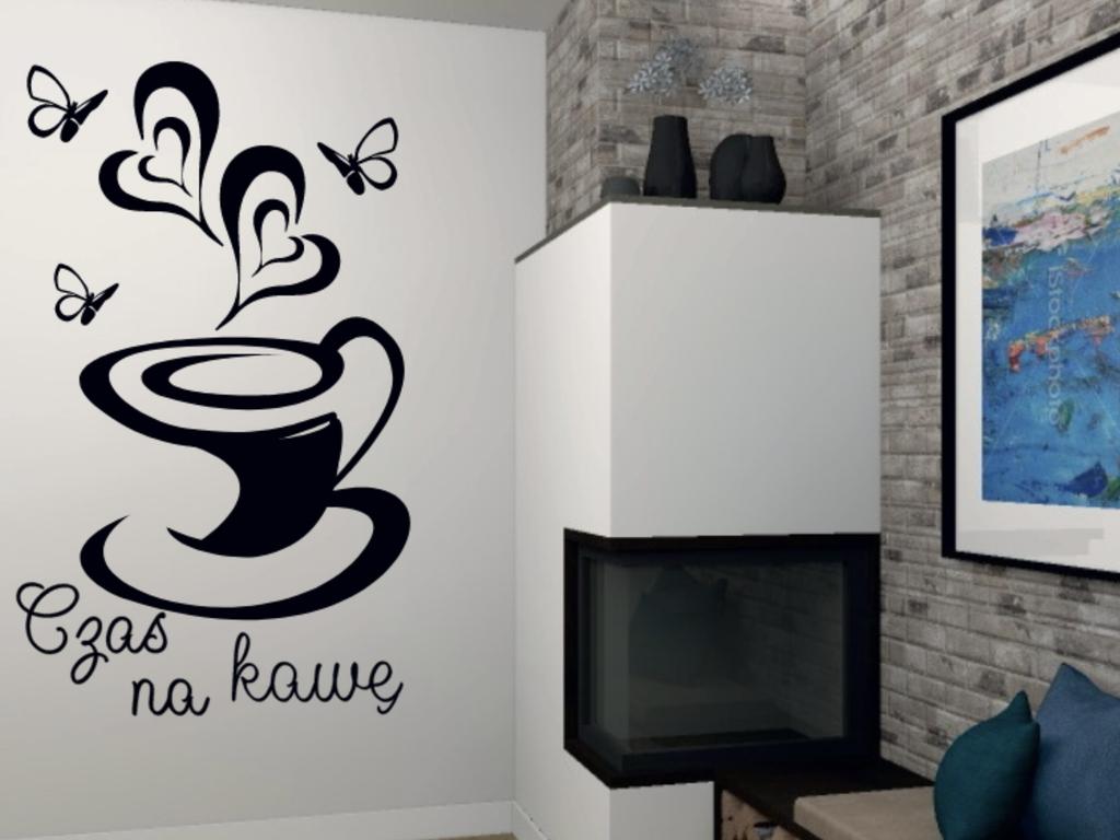 Naklejki do kuchni naklejka filiżanki kawa coffee serca 100 x 50 cm g263