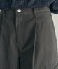 Rotember Panel Pleated Wide Cargo Pants [Charcoal]