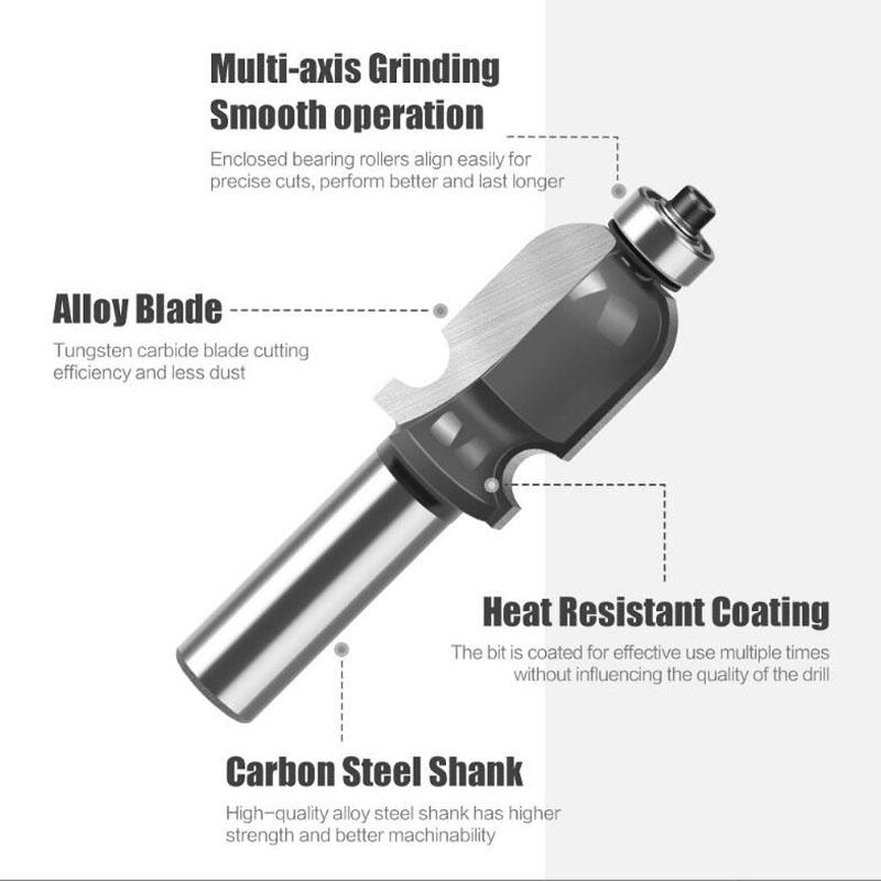 12mm stopka 1/2" stopka Architectural forming Line Router Bit Dřevoobráběcí fréza na dřevo Čelní frézování dřeva