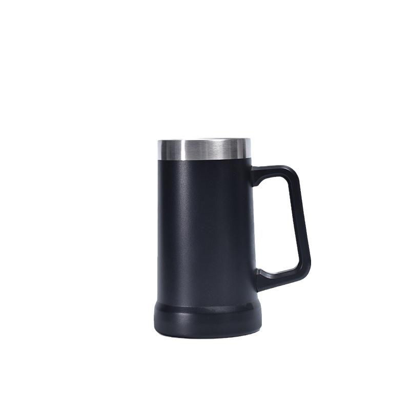 304 Stainless Steel Mug Large-capacity Office Coffee Mug with Handle Daily Fall-proof Leisure Beer Mug