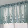 Farmhouse Rustic Style Kitchen Short Sheer Curtains Elegant Lace Blackout Window Valance for Bedroom Bathroom