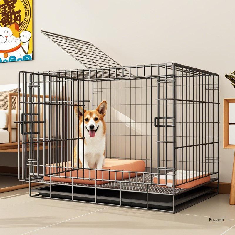 Indoor Pet Cage with Toilet for Small Dogs and Cats