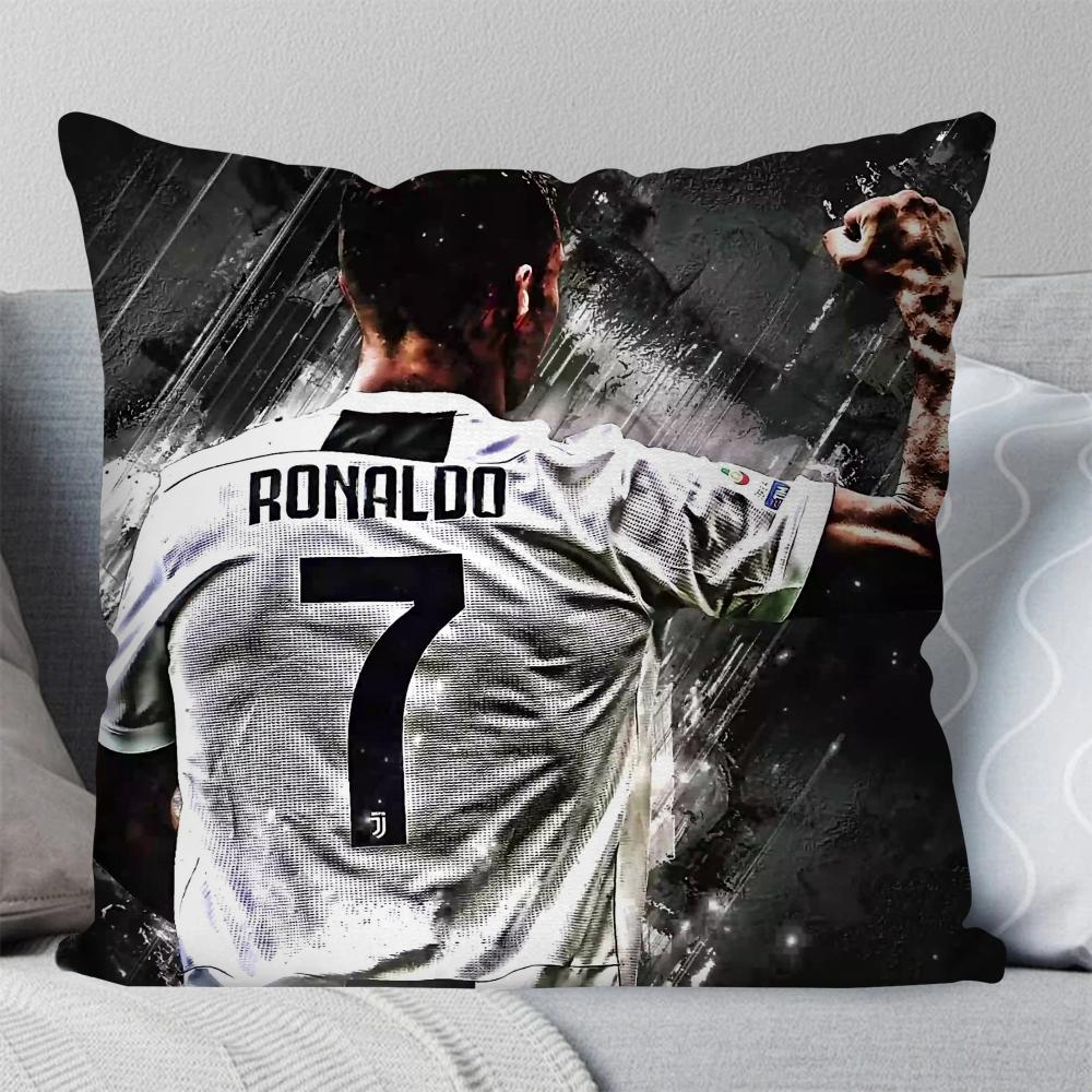 C-Cristiano R-Ronaldo Cr7 Taie d'oreiller Carré Oreiller Chambre à coucher Canapé Loisir Confort Coussin Voiture Salon Décoration de la maison 40X40