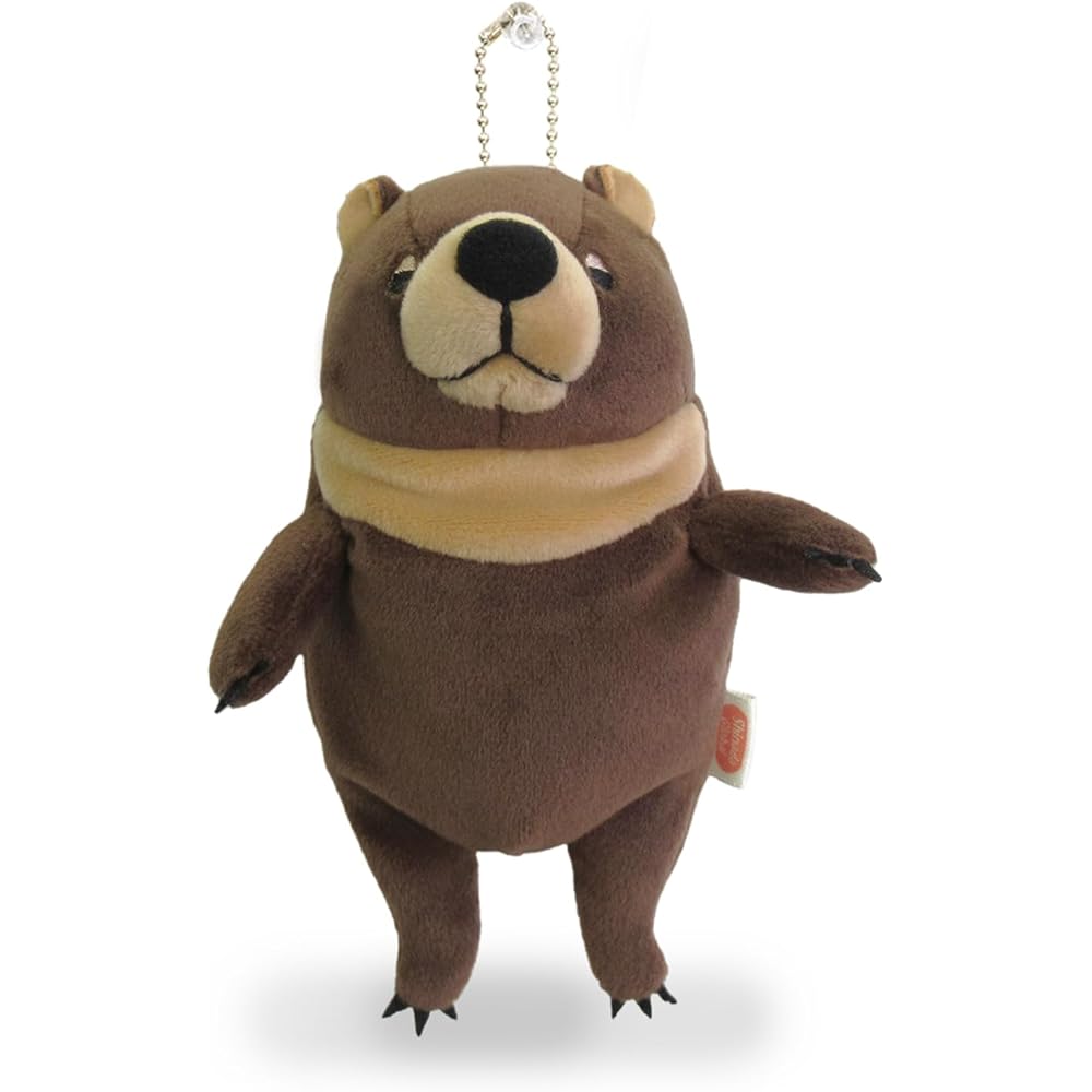 Shinada Global Mochi Series Mochikuma Brown Mini Plush Toy 7x5x14cm Bear Animal