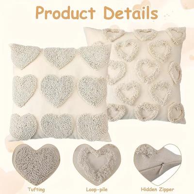 Federa per Cuscino a Forma di Cuore per San Valentino Peluche Cerchio Velluto Cuscino da Divano Federa Decorativa per Soggiorno Camera da Letto Design Vuoto