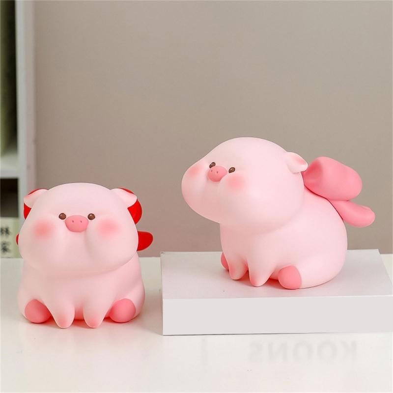 Cartoon Pig Shaped Piggy Bank Cartoon Pig Money Saving Early Educational Fun Table Toy Ornaments for Kids