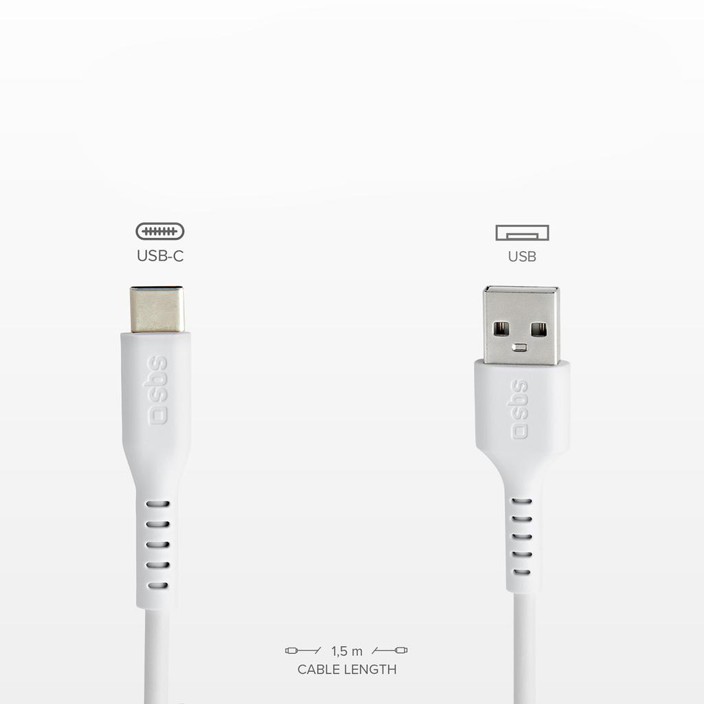 Usb-A - Usb-C Cable 1.5M - White