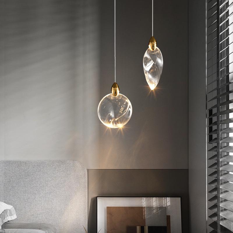 Modern Crystal Chandelier for Bedroom & Living Room - High-End Bedside Pendant Light