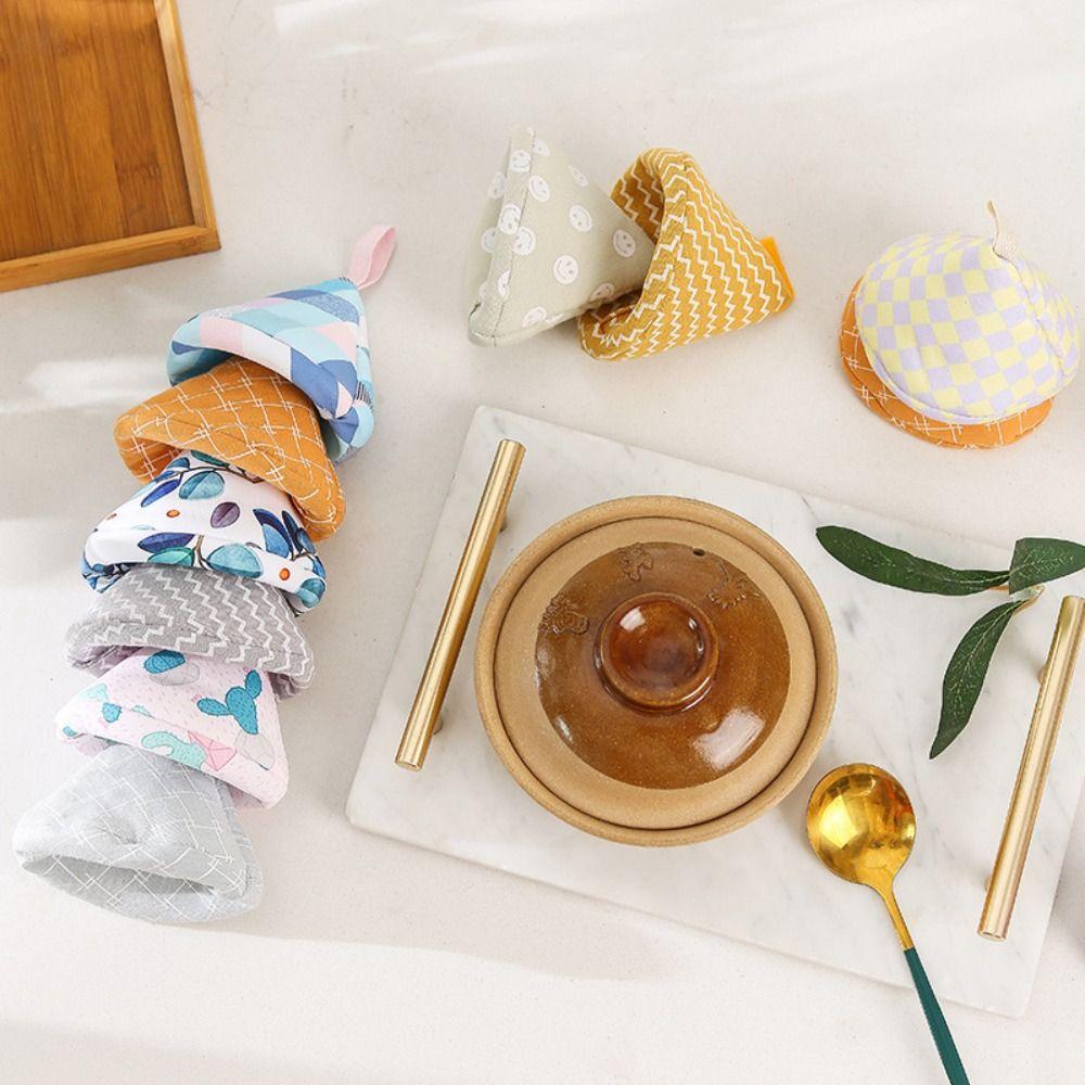 Cotton Anti-Scalding Pot Triangle Hat Cloth Cover Pot Holder Enamel Pot Pot Handle  Kitchen