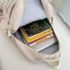 Large Capacity Simple Backpack for Women In Summer High-value Solid Color Korean College Style School Bag