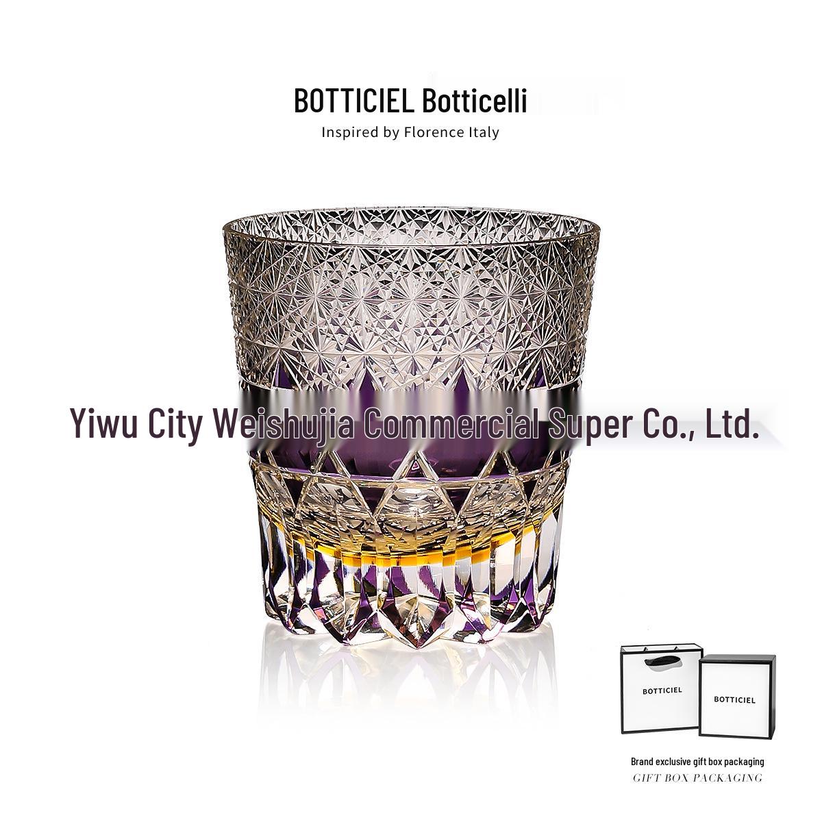 Edo Kiriko Hand-Carved Fluorite Whiskey Crystal Glasses - High-End Gift Box Edition