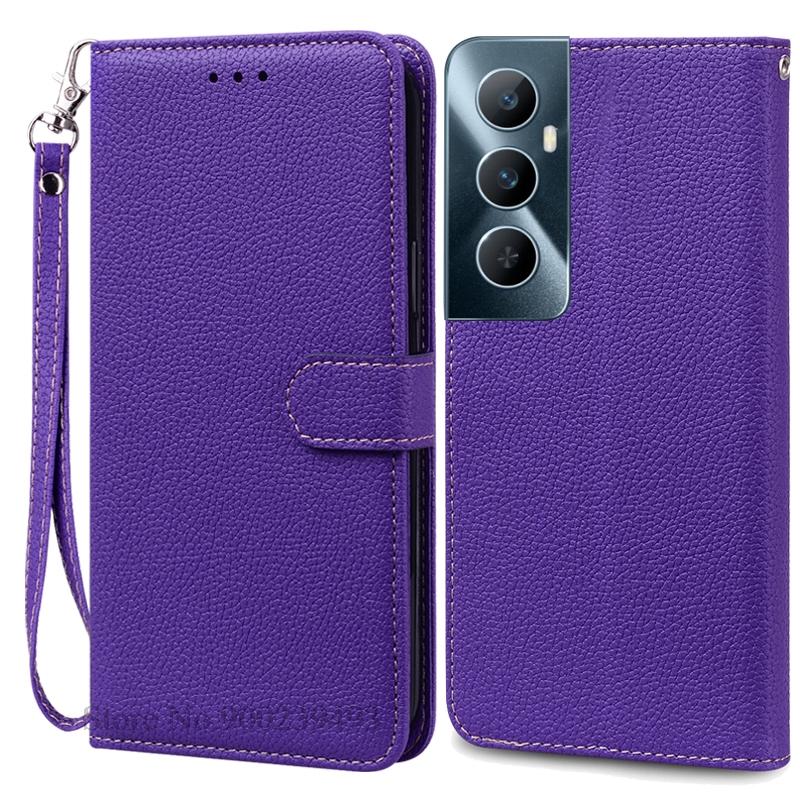 Per Realme C65 Custodia Portafoglio in Pelle con Patta Custodia per Telefono Per Realme C65 4G Coque Fundas Per Oppo Realme C65 Custodia per Telefono