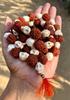 Goddess KALI Nar Mund + 5 Mukhi Rudraksha Mala ROSARY Carved Skull 61+1 Big Prayer Beads, Yoga Prayer Healing Meditation, Halloween