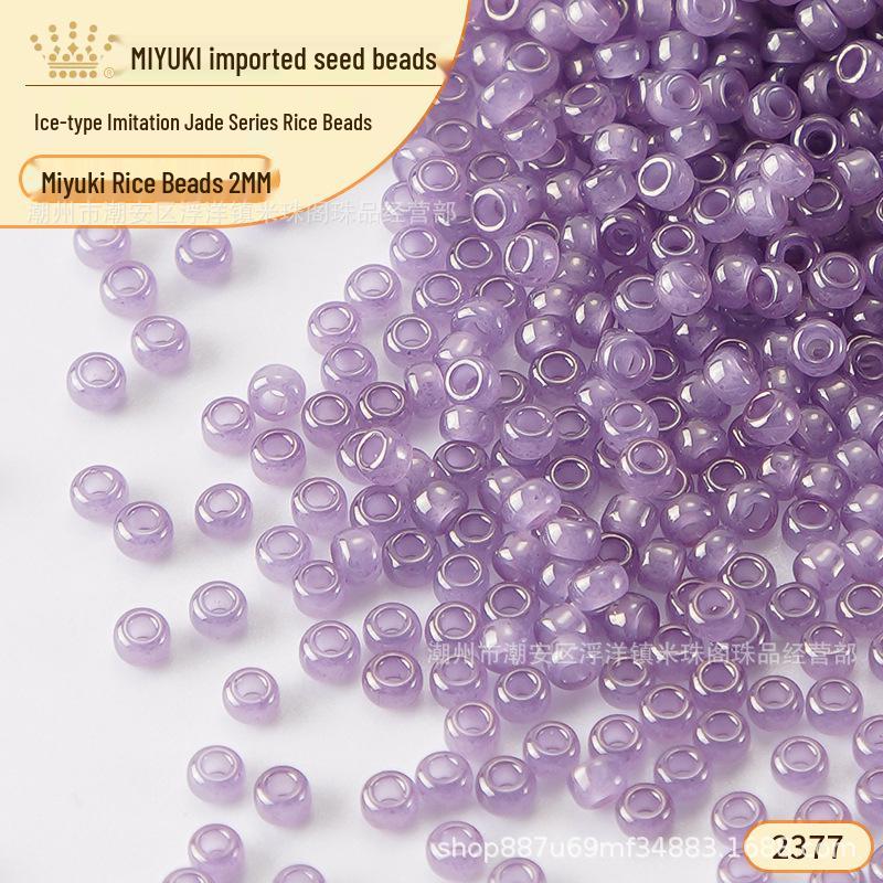 Japanese Miyuki 2mm Imitation Jade Rice Beads for DIY Jewelry and Beading