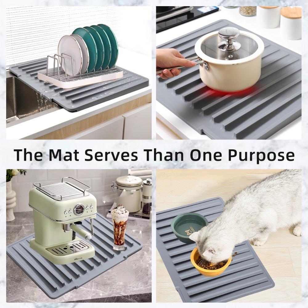 Non-slip Tableware Drainage Mat Slope Diversion Design Kitchen Sink Drain Pad Counter Top
