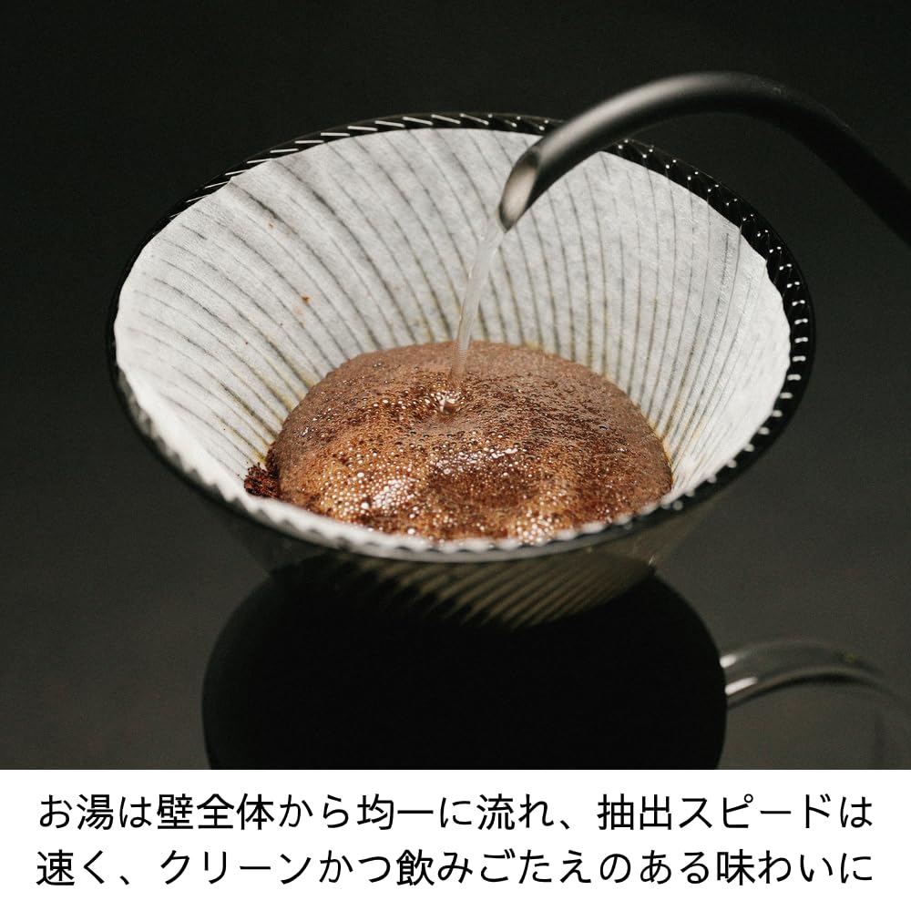 Hario V60 Dripper Tasse Tritan Spiral Hergestellt in NEO, 1-2 Tassen Kapazität, Harz, Rillen, Schwarz, Japan, VDN-01-B