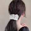 2pcs Black & Cream Polka Dot Scrunchies Hair Ties - Retro Minimalist Elastic Hair Accessories