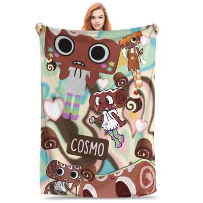 Soft Cosmo Collage Throw Blanket Premium Flannel Fleece Lightweight Dandys World Game Blanket Cozy Plush Blankets All Season Use