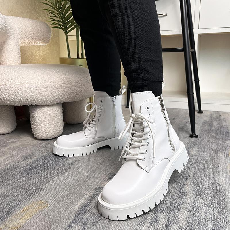 Herren Freizeit High Top Herbst Winter Stiefel Tide Designer Schuhe Cowboy Echtleder Stiefel Plateau Kurz Botas Zapatillas