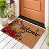 1Pcs Anti Fatigue Kitchen Rugs, Peony Butterfly  Print Waterproof Non-Slip Thick Cushioned Kitchen Mat Heavy Duty Comfort Standing Mat for Kitchen