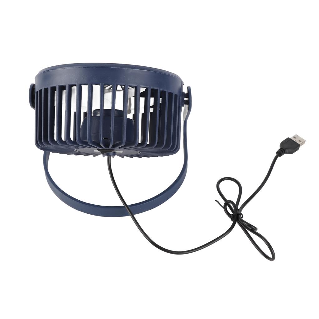 Desk Fan 360 Degree Rotation Low Noise Brushless Motor USB Powered Portable Small Table Fan for Home Desktop   Travel