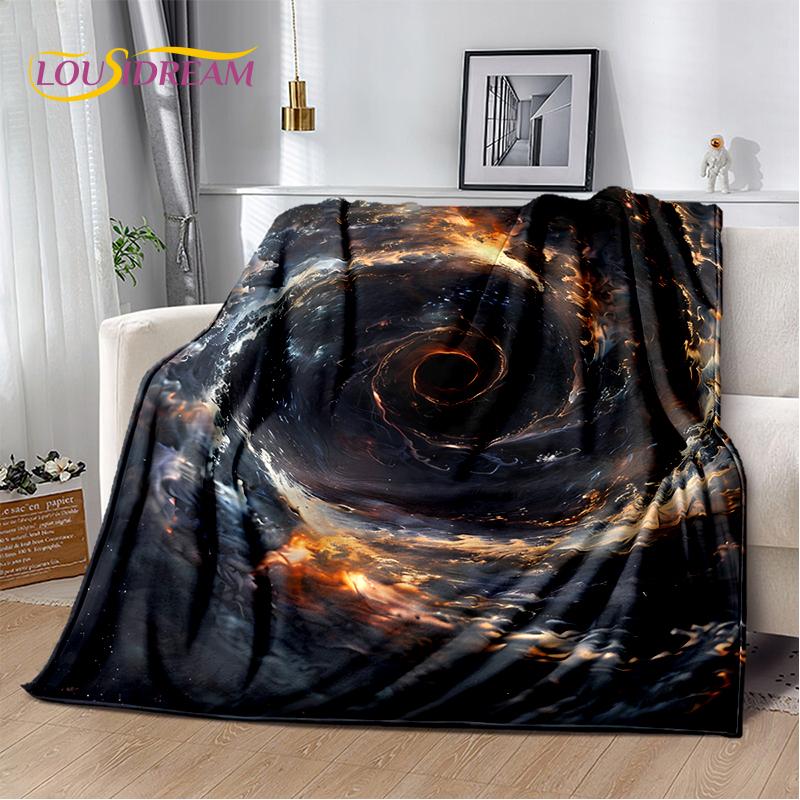 Universe Space Stars Black Hole Galaxy Earth Milky Way Soft Blanket,Soft Throw Blanket for Home Bedroom Bed Sofa Cover kid Gift