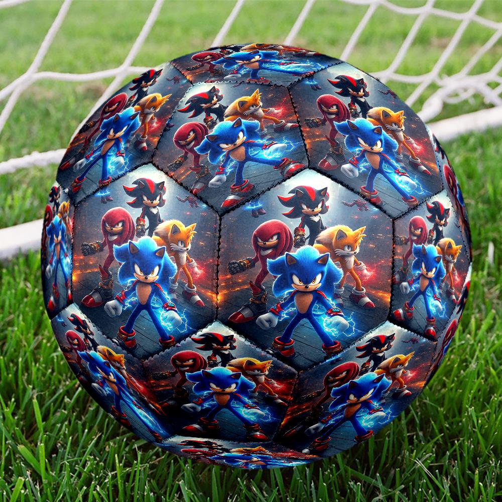 Sonic Theme Size 5 Soccer Ball, Suitable for Both Indoor and Outdoor Matches, a Gift Suitable for Everyone.