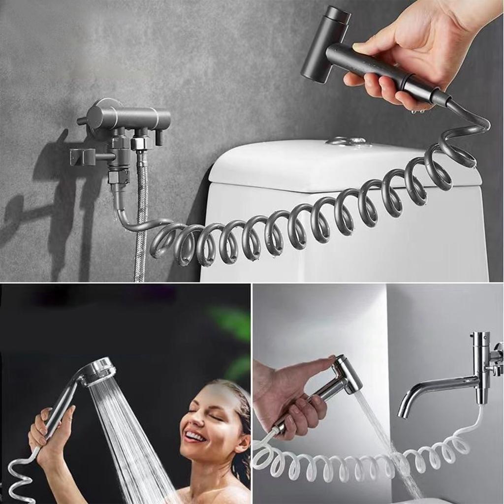 Telescopic 2-meter Hose Toilet Spring Water Pipe Telephone Line Shower Showerhead Hose